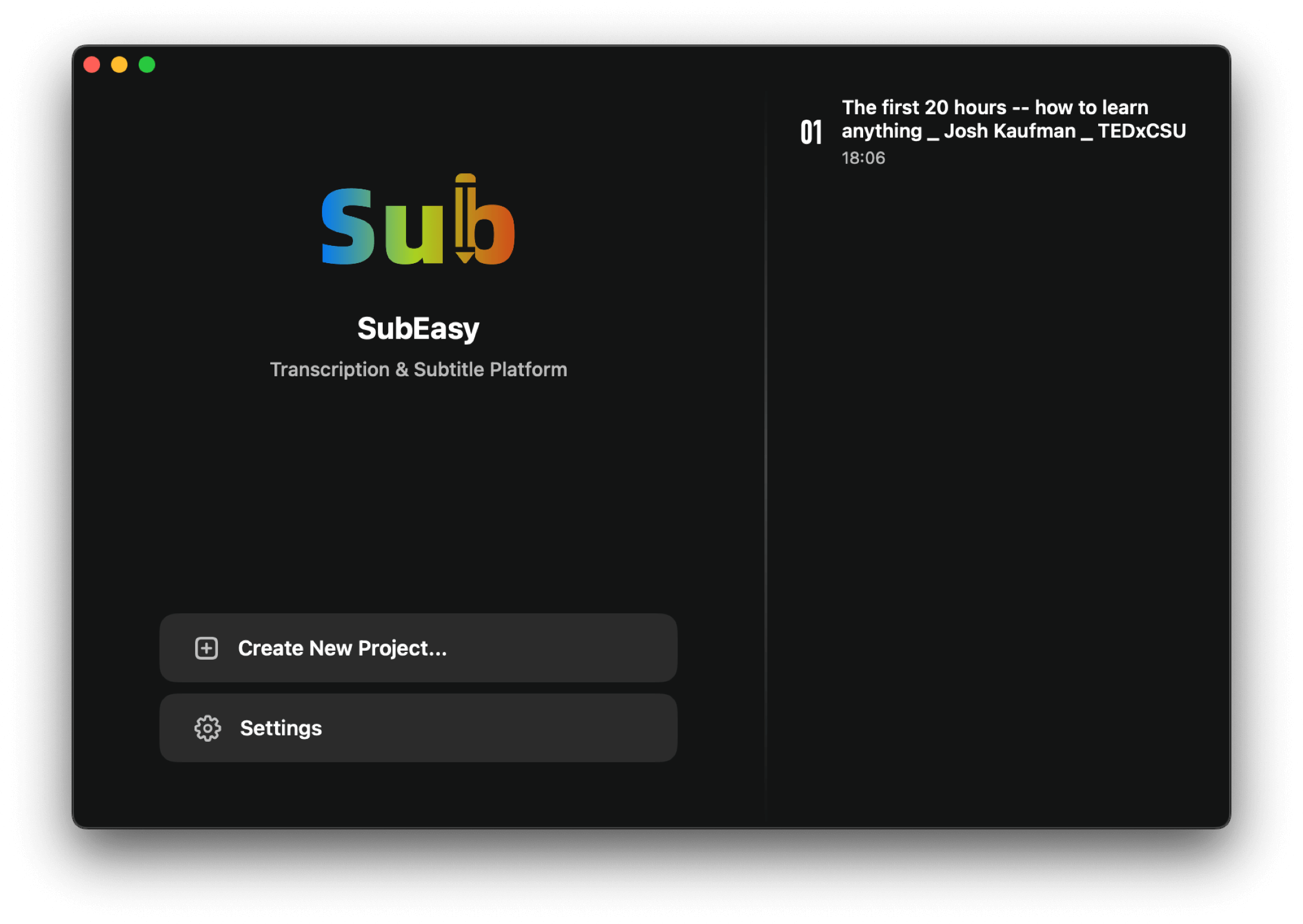 screenshot for opening video files